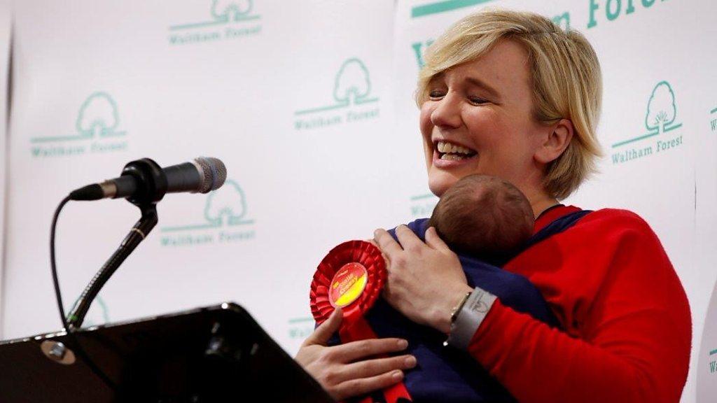 Stella Creasy with baby