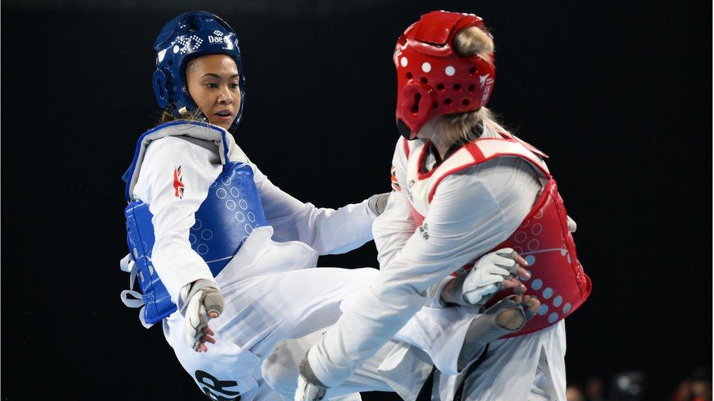 Aaliyah Powell in action against Jade Jones