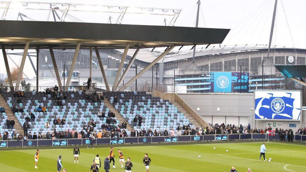 Manchester City's Joie Stadium, with the Etihad Stadium in the background