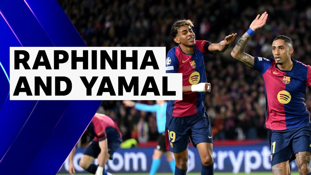 Barca's 'formidable' duo Raphinha & Yamal shine against Benfica