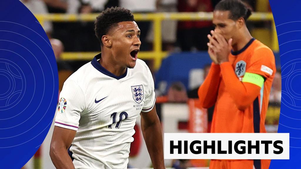 Euro 2024 video England reach final after stoppagetime Ollie Watkins