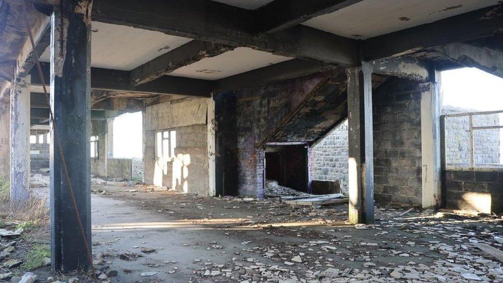 Damaged Birnbeck pier