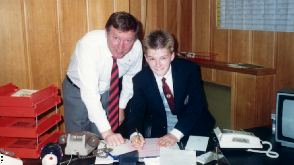 David Beckham and Alex Ferguson