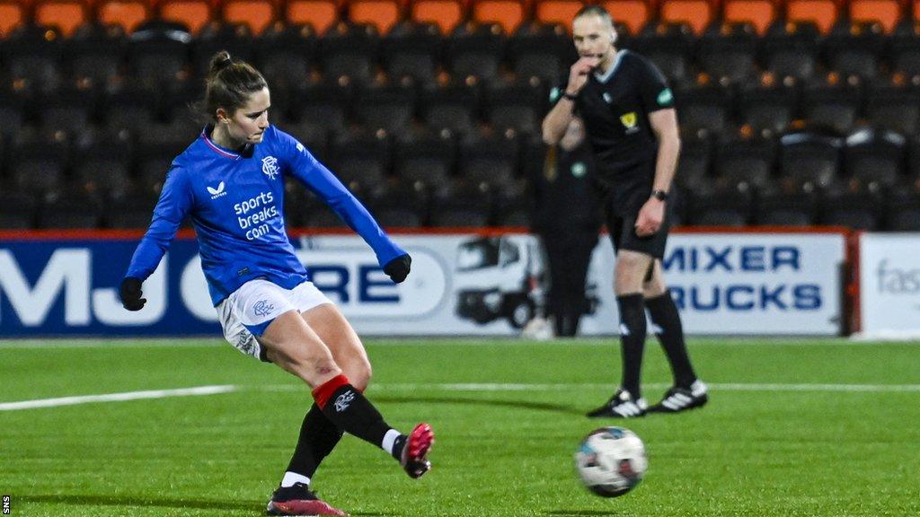 Rio Hardy scores a penalty to give Rangers victory against Celtic