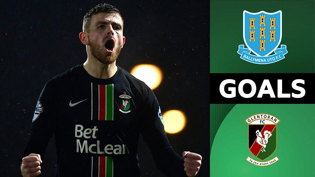 Watch Donnelly scores twice as Glentoran hit back against Ballymena