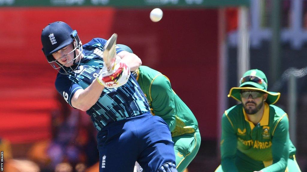 Harry Brook in action for England against South Africa