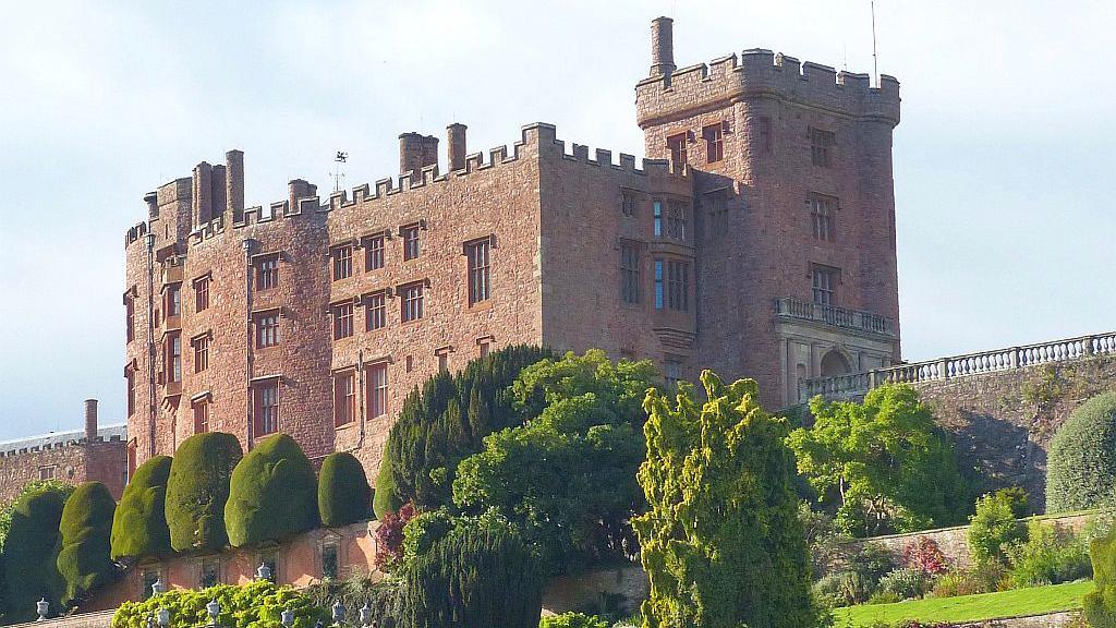 A view from the grounds below Powis Castle.