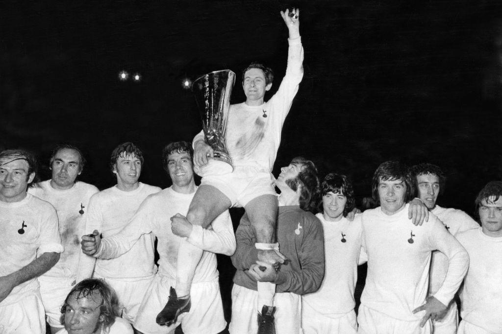 Tottenham celebrate 1972 Uefa Cup