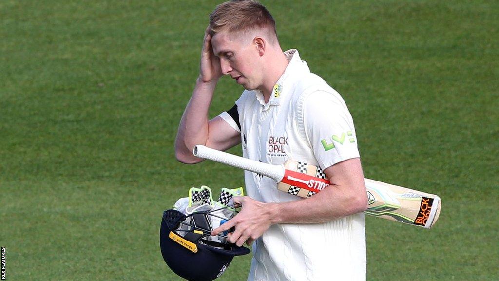 Zak Crawley batting for Kent