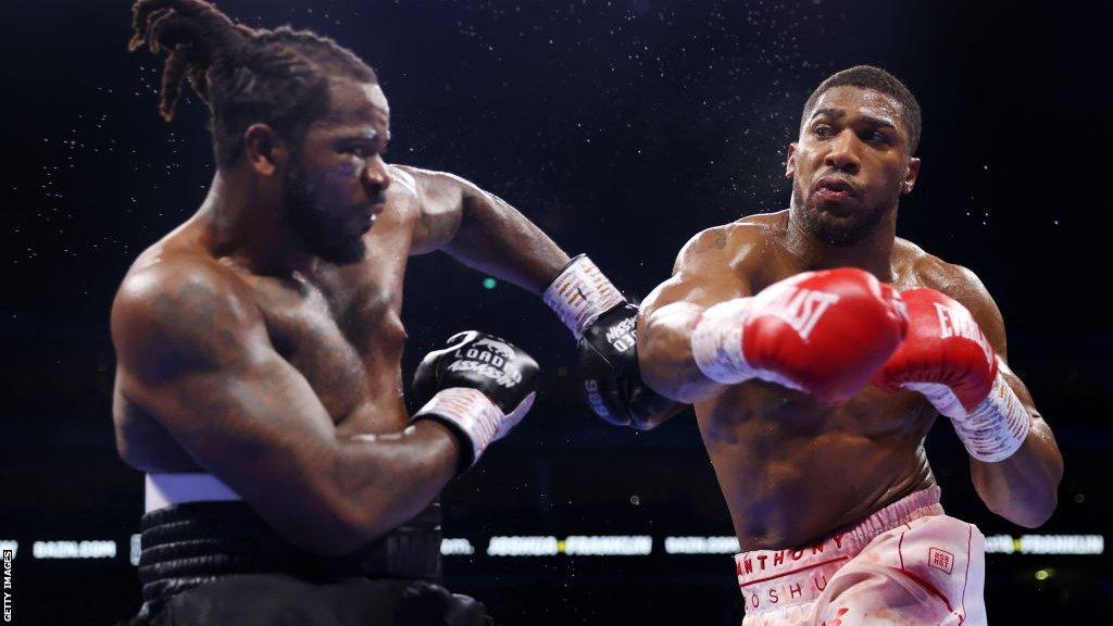 Anthony Joshua punches Jermaine Franklin