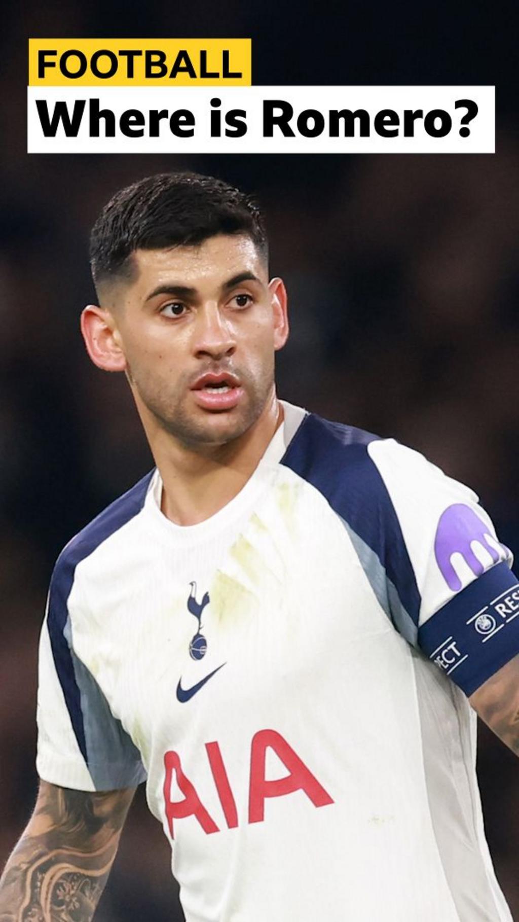 Cristian Romero: Tottenham captain set to miss title-deciding game - BBC