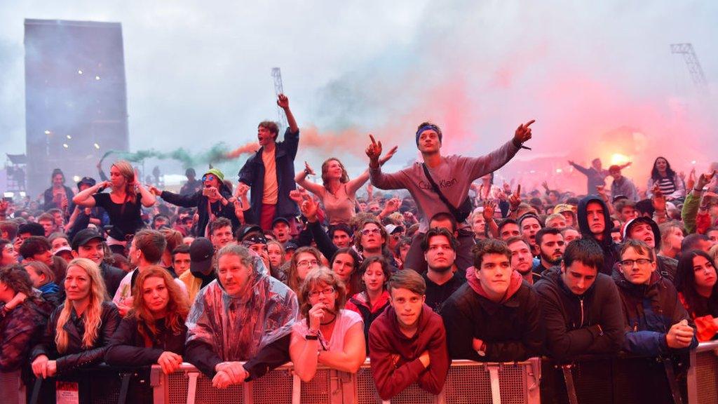 Reading festival crowd