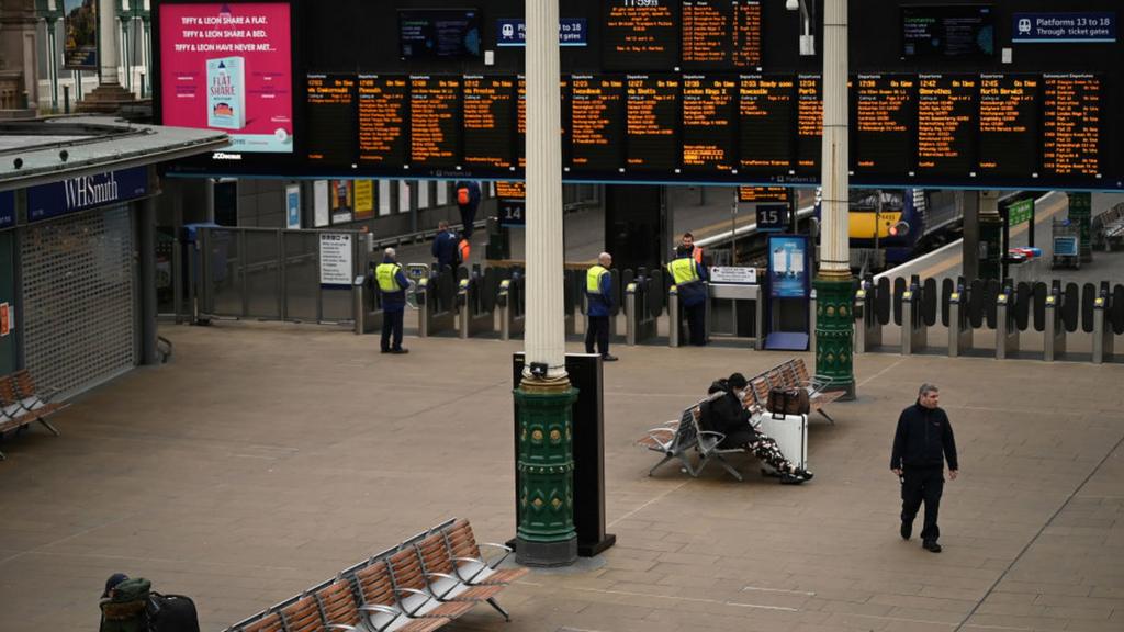 Empty train station