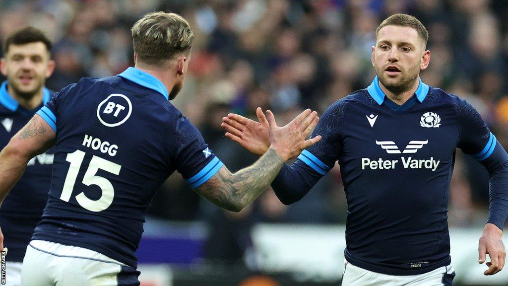 Stuart Hogg and Finn Russell will miss Scotland's final Six Nations match