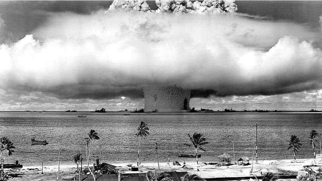 The US detonated an atomic bomb at Bikini Atoll, Marshall Islands in 1946