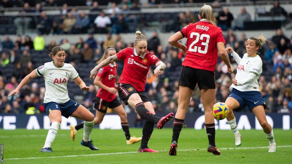 Leah Galton scores against Tottenham