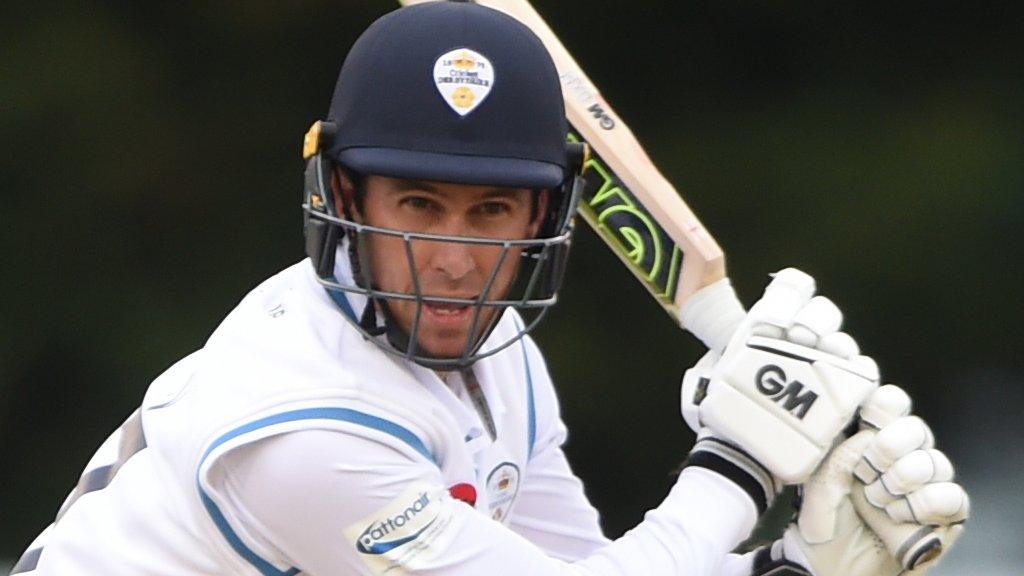 Wayne Madsen plays a shot for Derbyshire