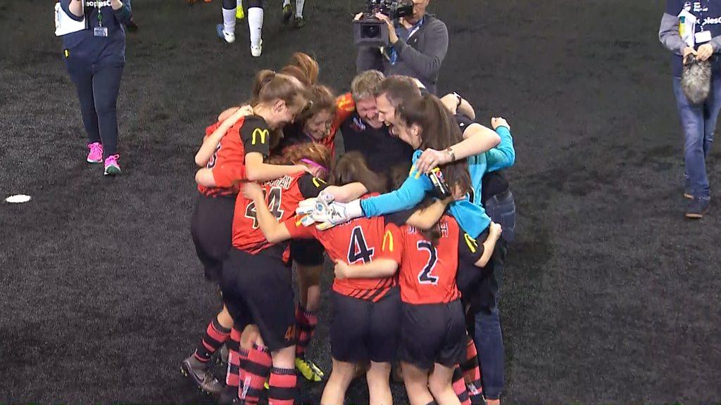 Watch match highlights of Under-16 Girls final in Birmingham as Sprowston Girls beat Plymouth Argyle 4-1 to win the trophy.