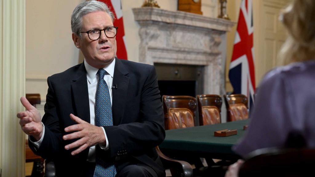 Prime Minister Keir Starmer speaking to Laura Kuenssberg  