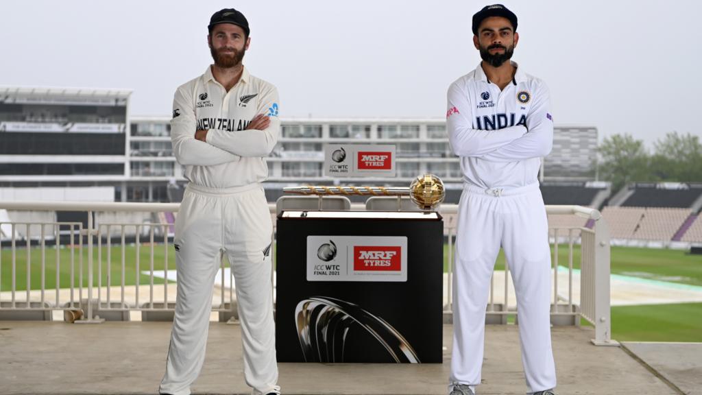 Kane Williamson (left) and Virat Kohli (right)