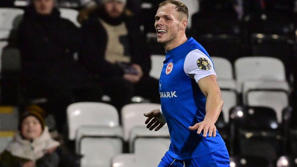 Leroy Millar celebrates goal