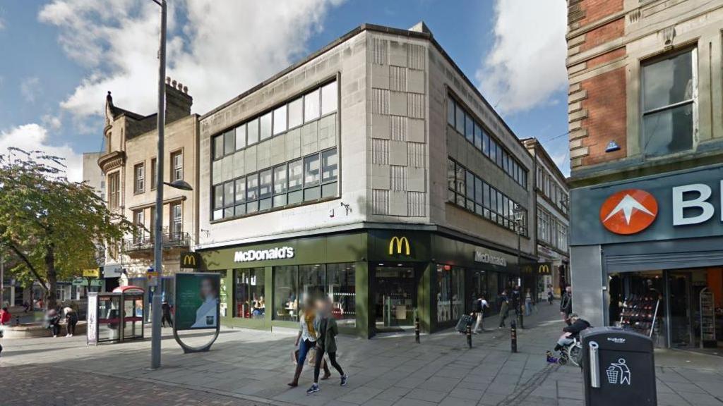 Exterior shot of the McDonald's outlet as it looked in 2023