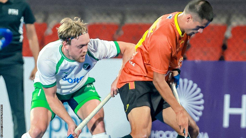 Ireland's Tim Cross in action against Australia in the Pro League