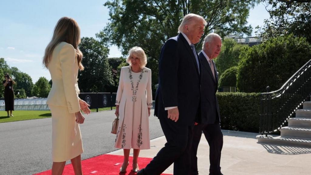 King and Queen meet Trump and Melania.