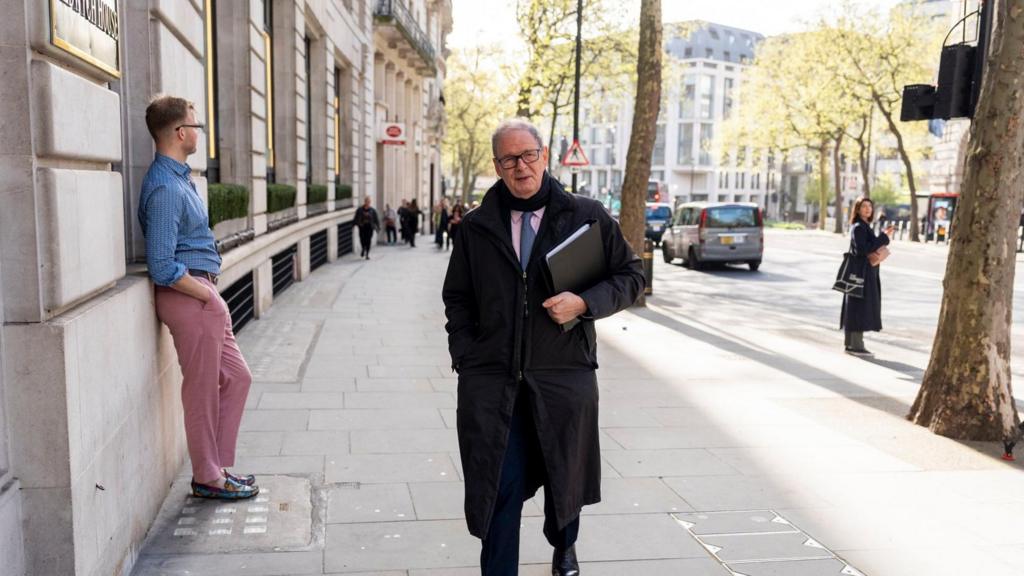 Lord Arbuthnot arrives to give evidence to the Post Office Horizon IT inquiry