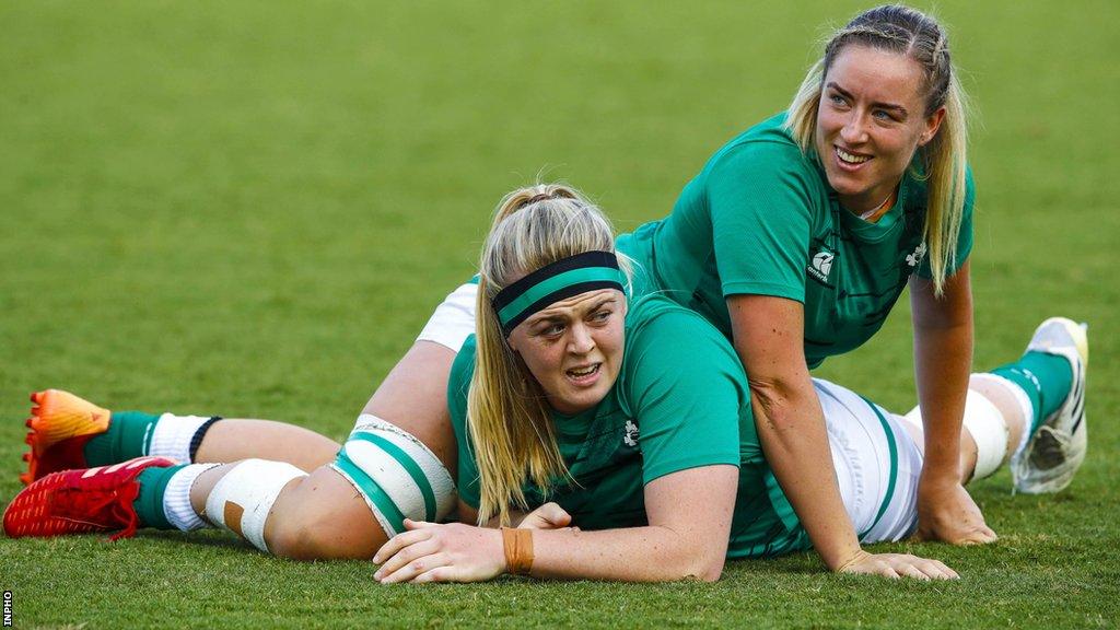 Sam Monaghan (left) and Edel McMahon (right) have been named Ireland co-captains for next month's WXV tournament in Dubai