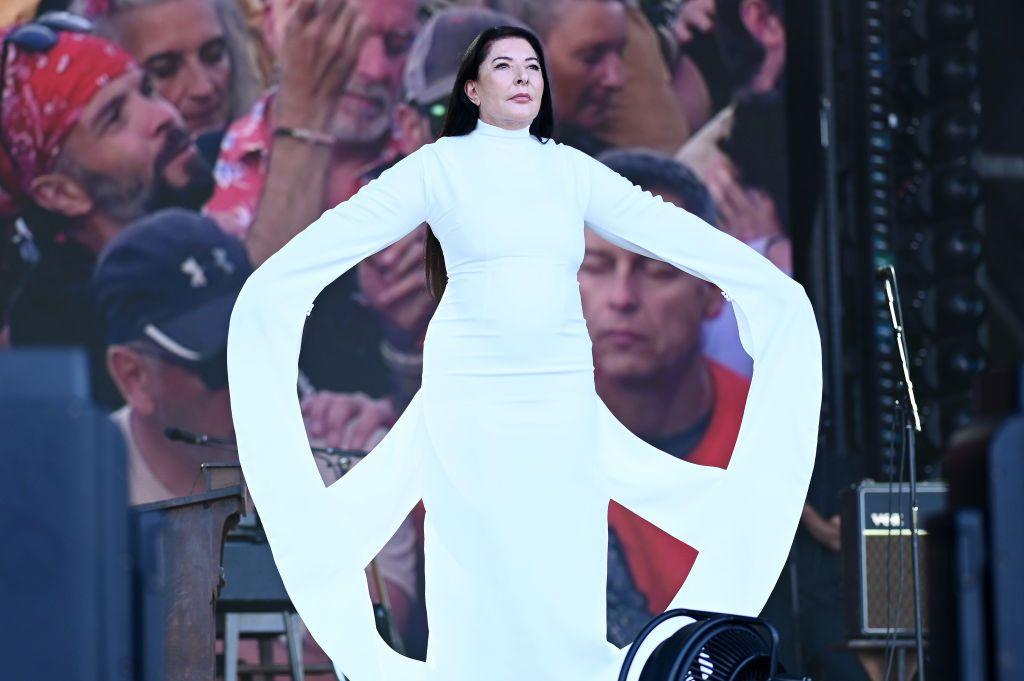 Marina Abramovic on the Pyramid Stage