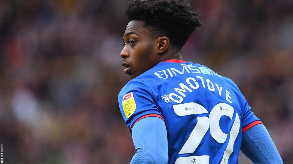 Tyrese Omotoye in action for Carlisle United