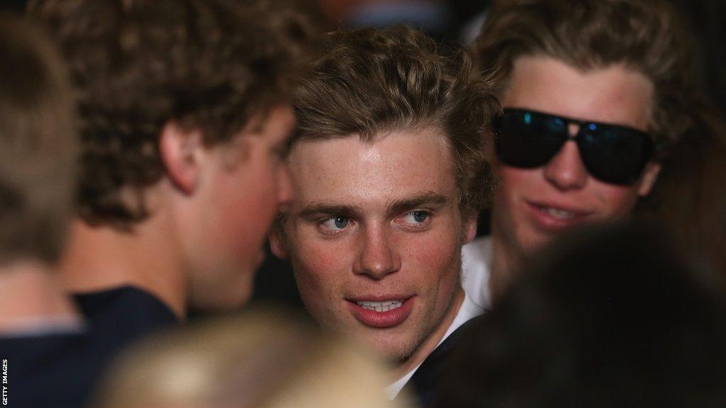 Gus Kenworthy in a crowd