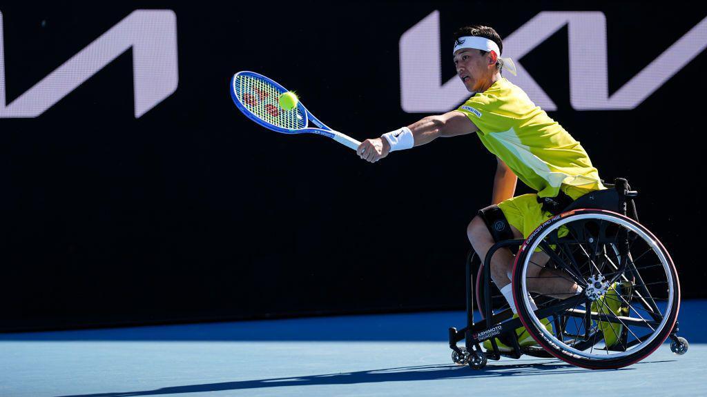 Tokito Oda in action during the match.