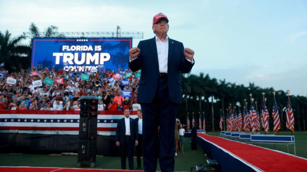 Donald Trump campaigns in Miami