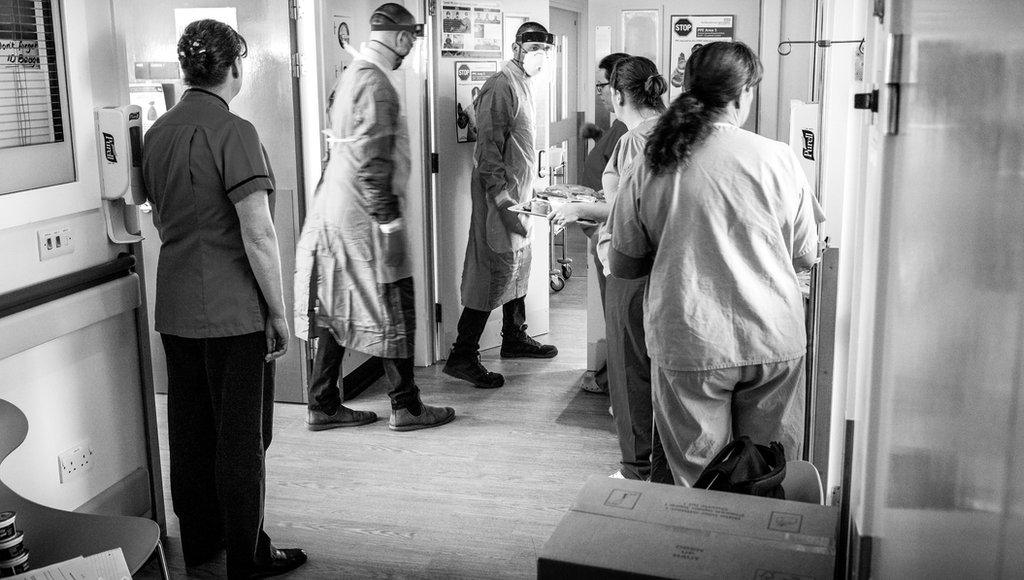 RVI Staff entering Covid Ward