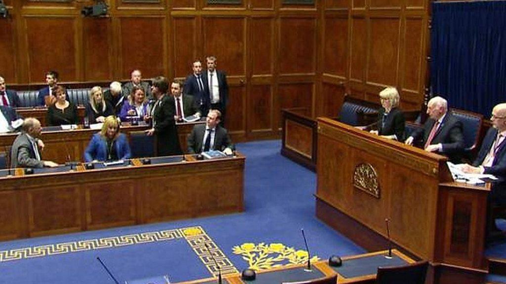 MLAs in Stormont assembly chamber