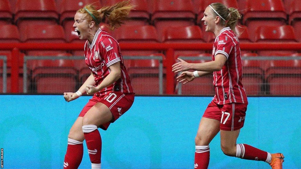 Rachel Furness scored her first WSL goal for Bristol City against Arsenal on Sunday