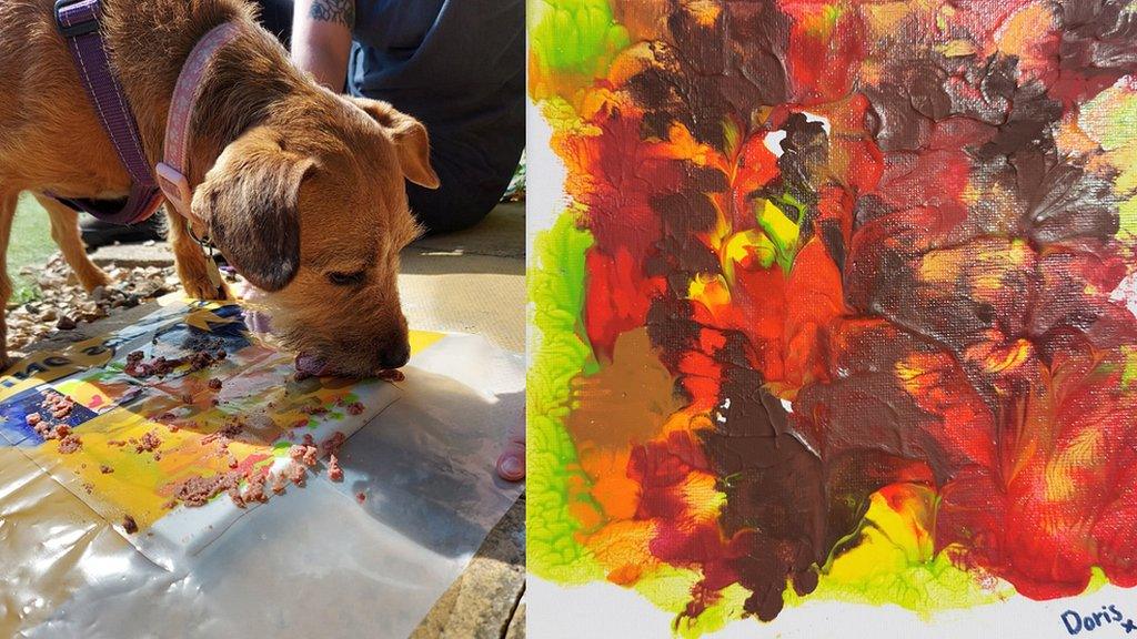 Dog paintings