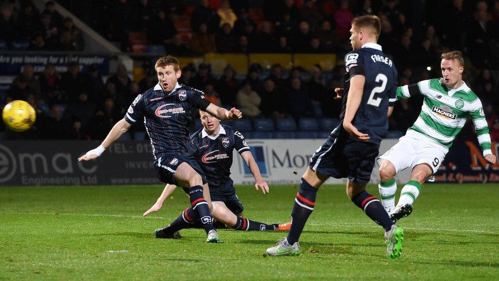 Leigh Griffiths scores for Celtic against Ross County