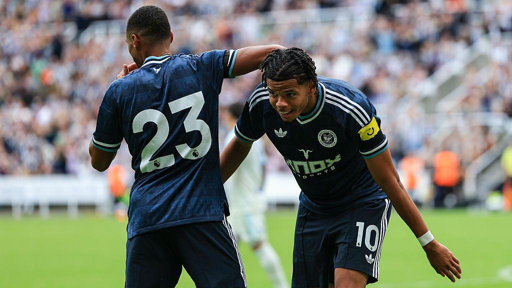William Osula of Newcastle United (10) celebrates