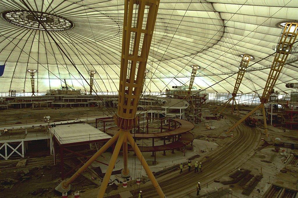 The Millennium Dome interior in 2000