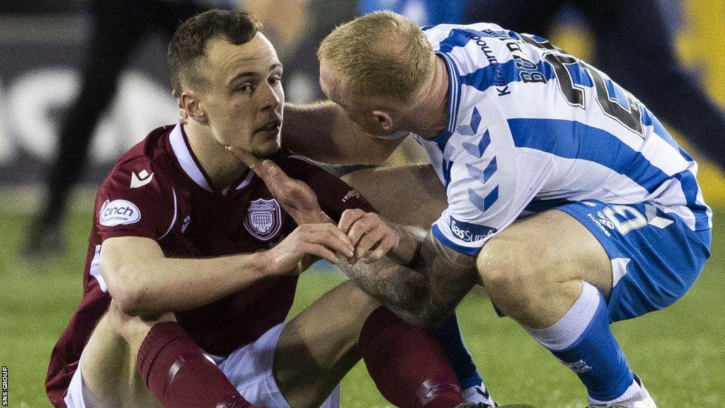 Arbroath scored early against Kilmarnock and led until the 78th minute