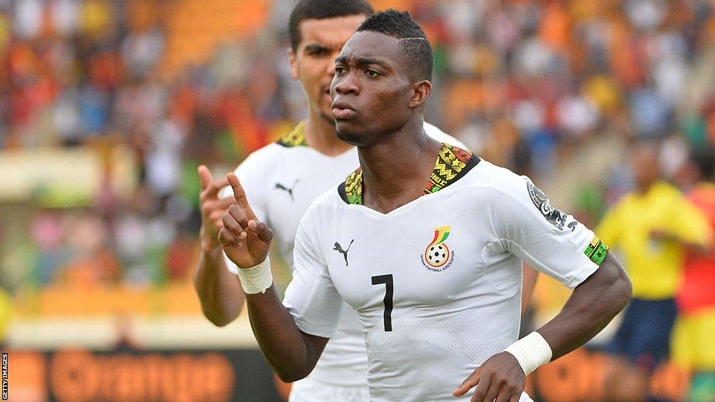 Christian Atsu in action for Ghana