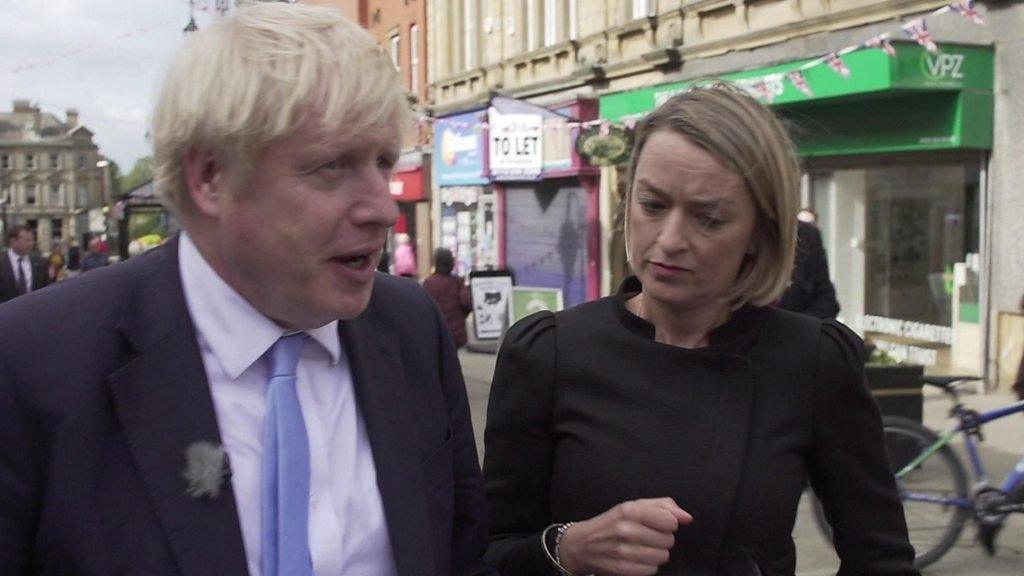 Boris Johnson and Laura Kuenssberg