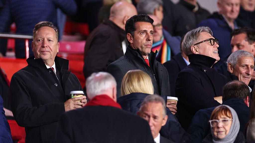 Edu Gaspar watches Nottingham Forest play at the City Ground
