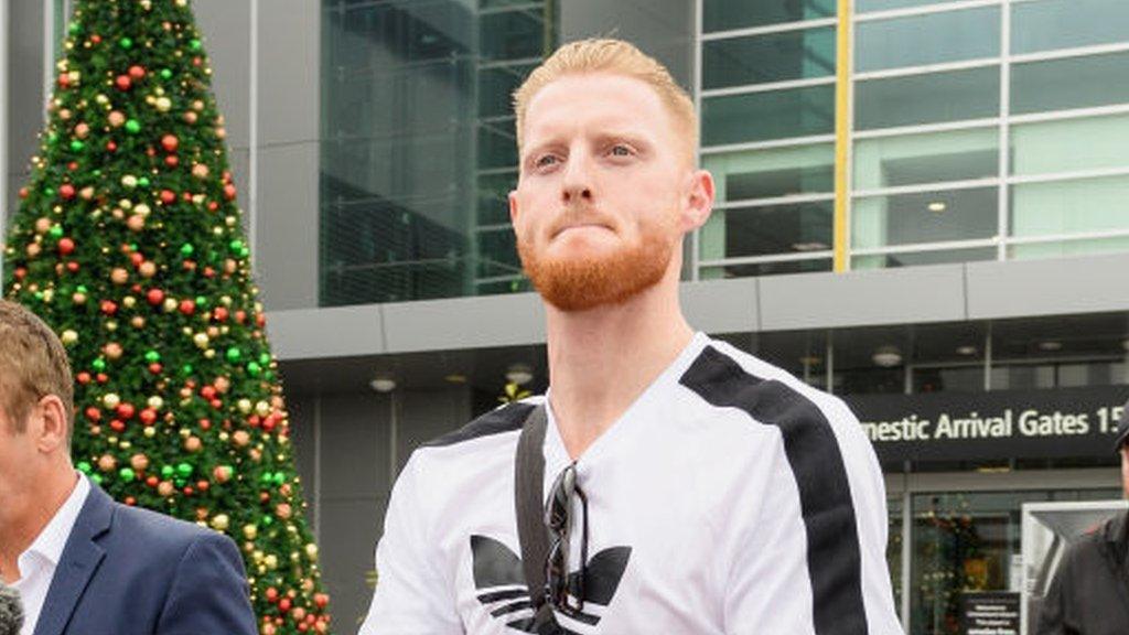 Cricketer Ben Stokes arrives in New Zealand