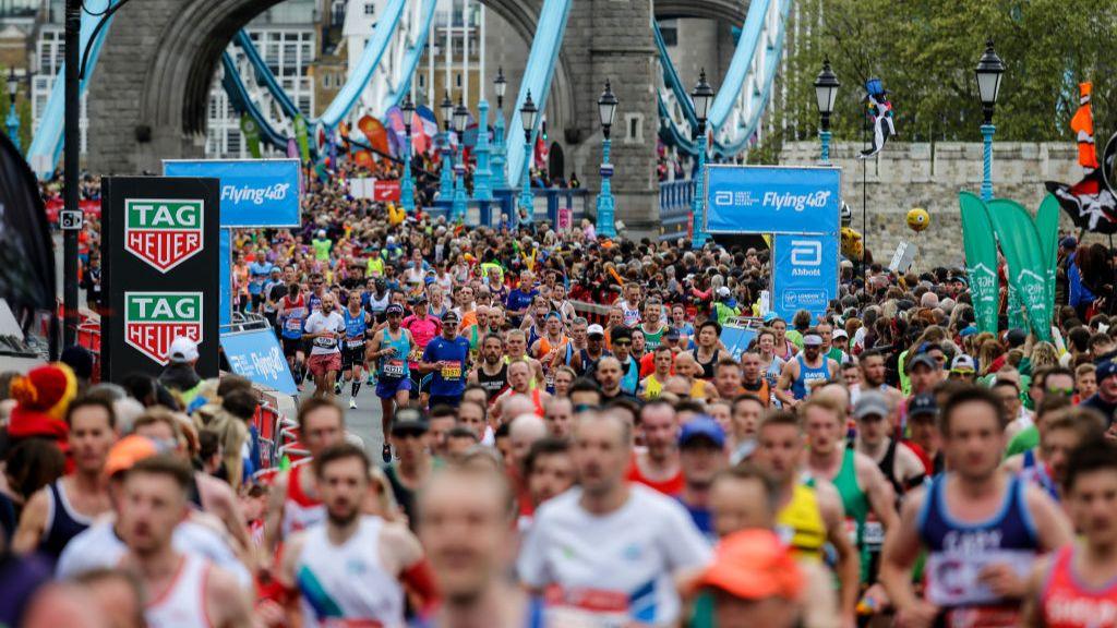 Runners in the London Marathon