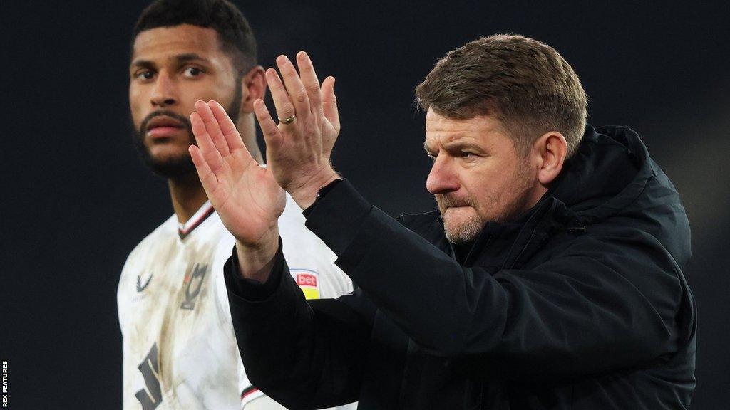 MK Dons boss Mark Jackson applauds fans