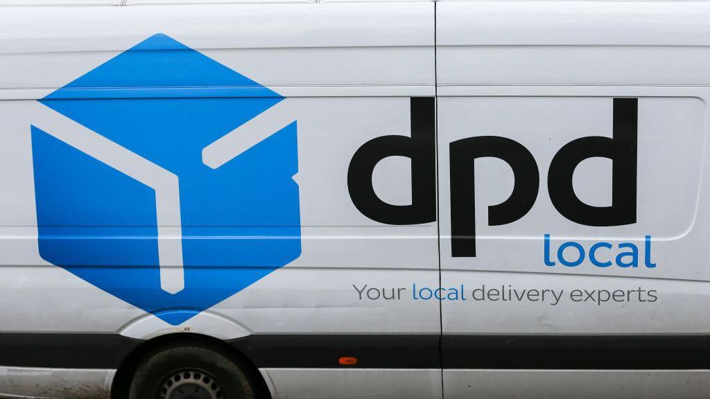 A white delivery van with DPD written on the side.